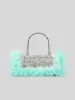 Women’s Furry Rhionestones Evening Clutch Bags sold by KissProm