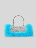 Women’s Furry Rhionestones Evening Clutch Bags sold by KissProm