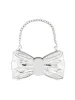 Women’s Silver Bow Clutch Mini Evening Bags sold by KissProm