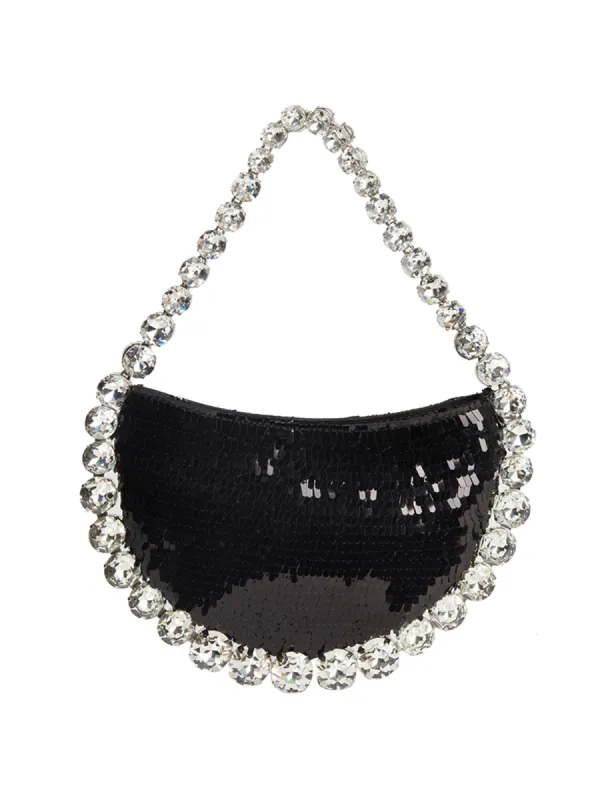 Women’s Sparkling Rhinestone Shoulder Bag with PU Material sold by KissProm