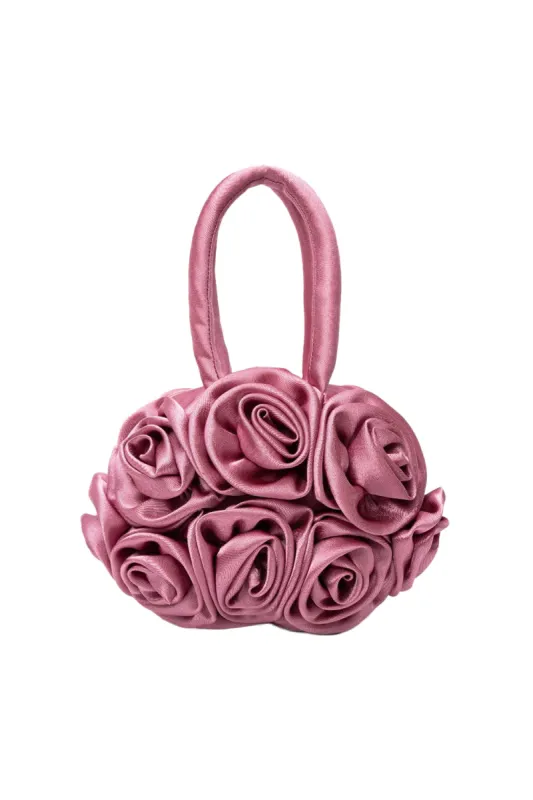Francine Satin Flower Handbag sold by KissProm