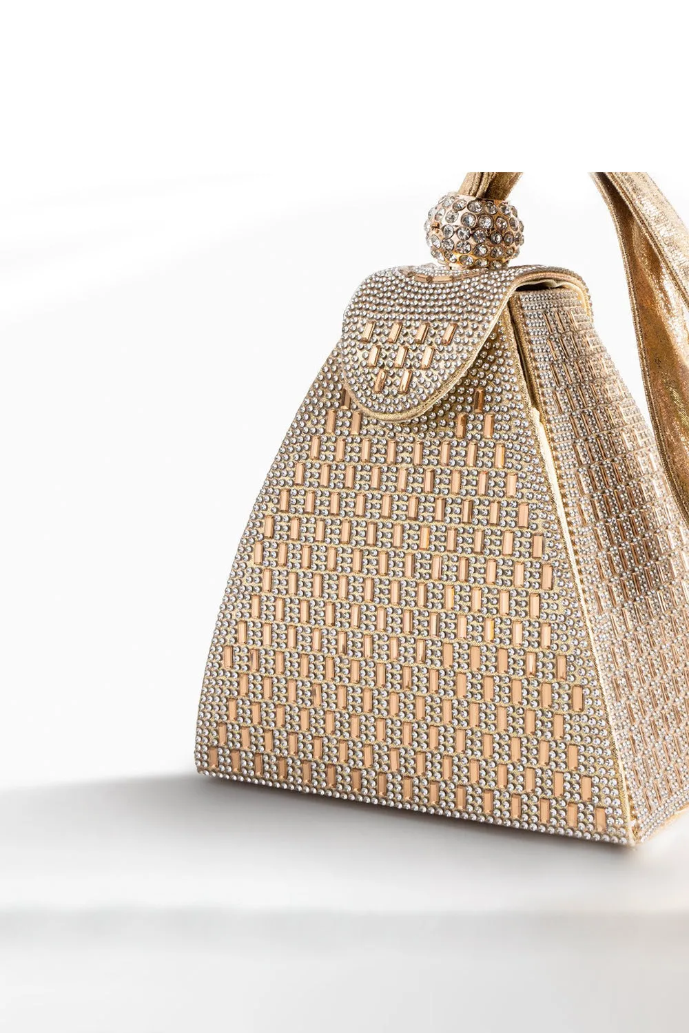 Crystal Gold Pyramid Handbag sold by KissProm product image thumbnail 4