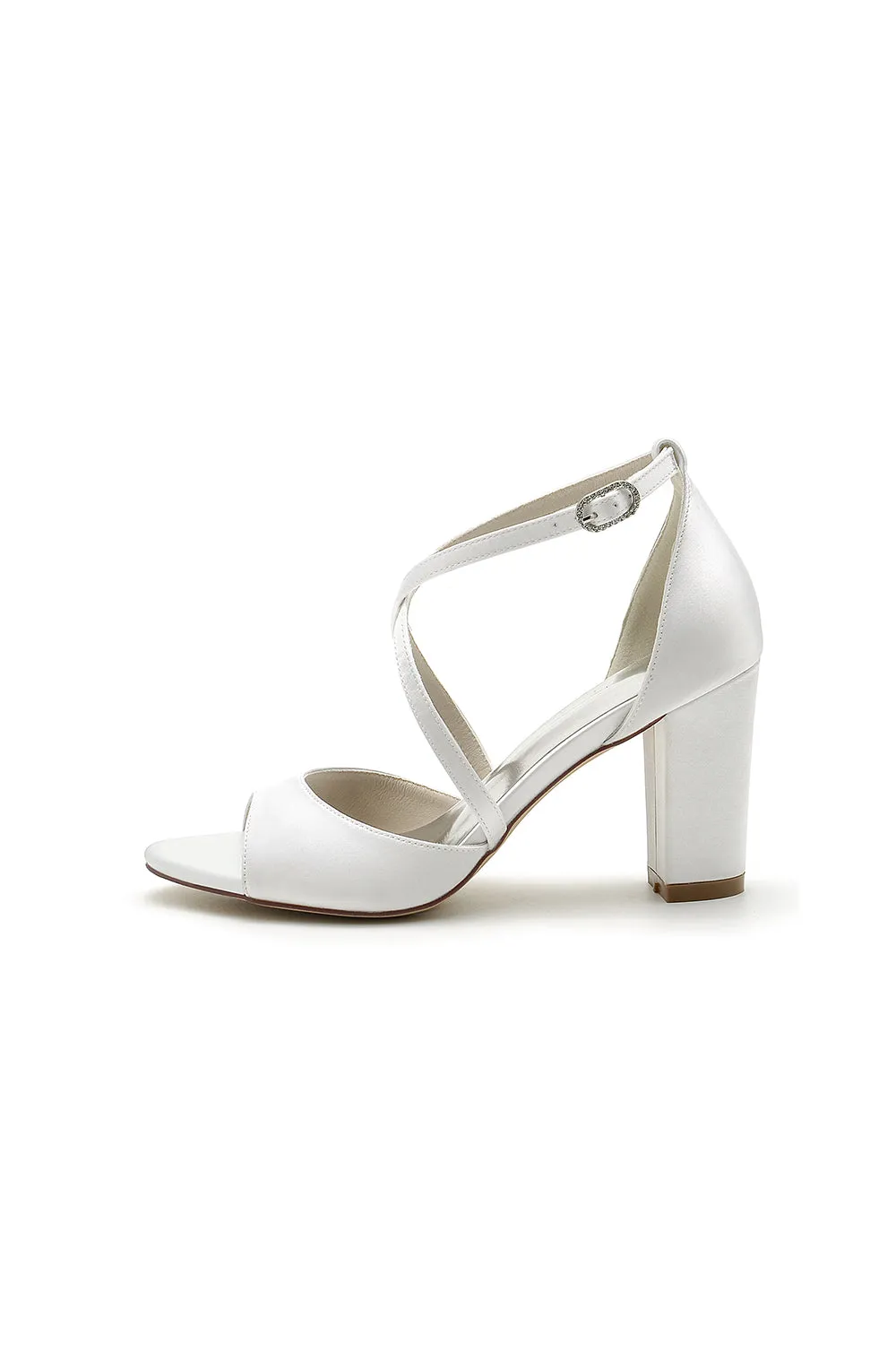 Peep Toe Cross Strap High Heels Party Shoes sold by KissProm product image thumbnail 3
