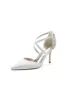Pointed Toe Cross Strap With Rhinestones Stiletto Heels sold by KissProm