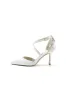 Pointed Toe Cross Strap With Rhinestones Stiletto Heels sold by KissProm