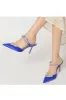 Pointed Toe Crystal Flower Strap Stiletto Heel sold by KissProm