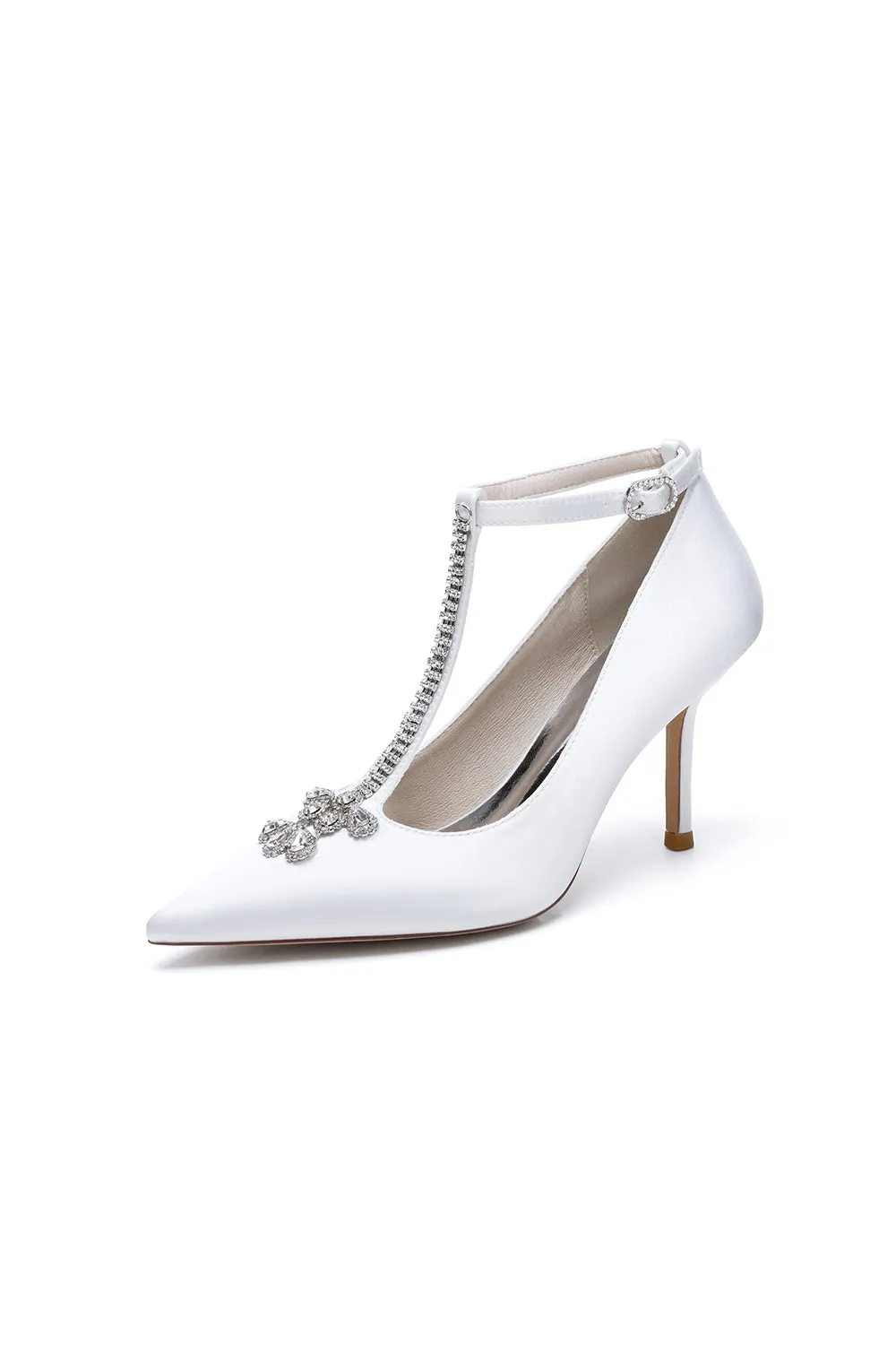 Party Pointed Toe Crystal Strap High Heels Shoes sold by KissProm