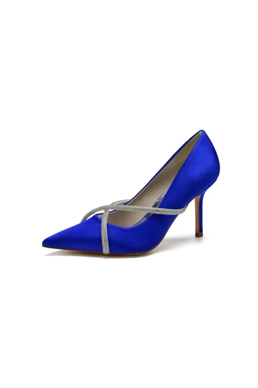 Party Pointed Toe Crystal High Heels sold by KissProm