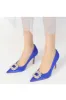 Cocktail Pointed Toe Crystal Satin High Heels sold by KissProm