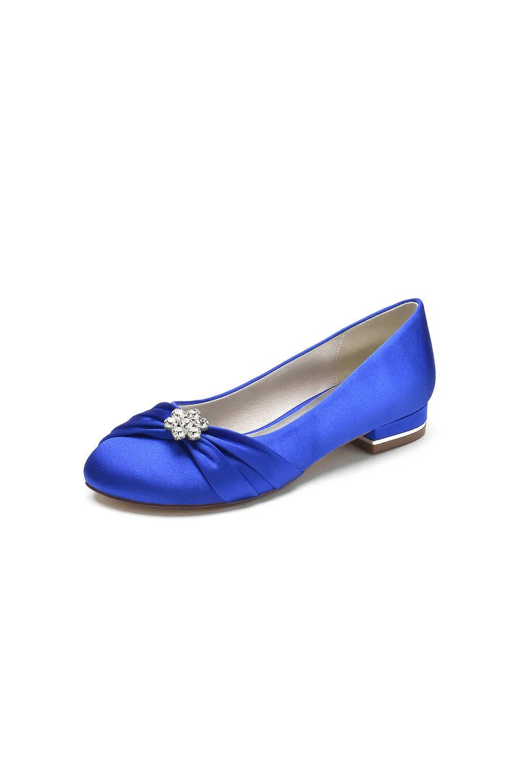 Royal Blue Flats with Rhinestone embellished sold by KissProm