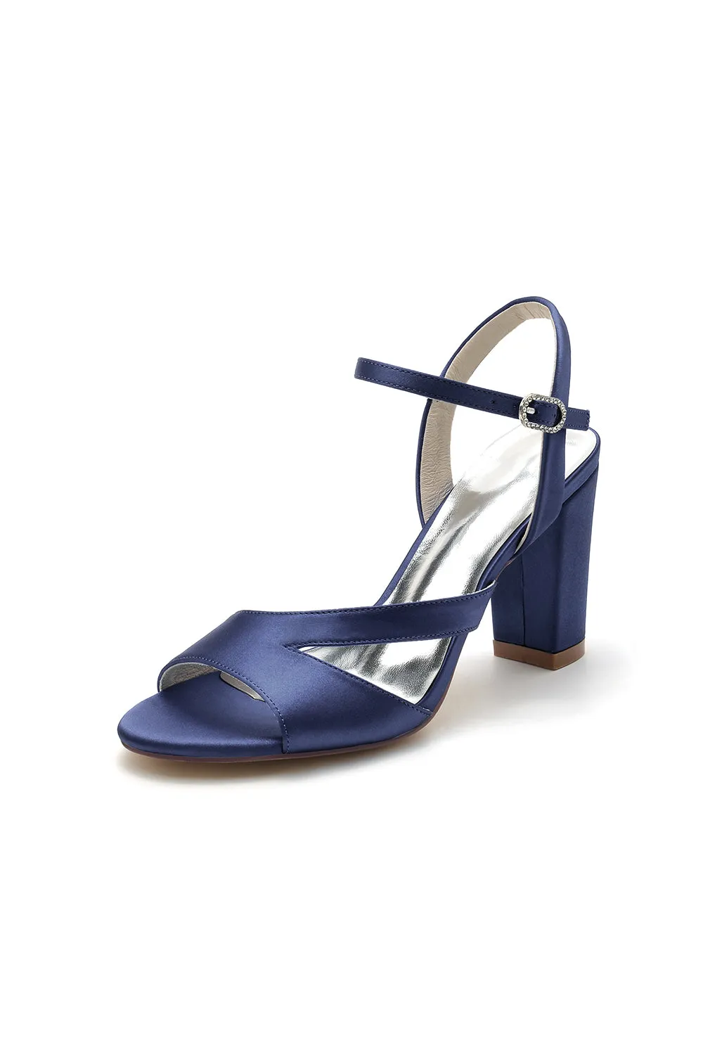 Simple Open Toe Block Heels with Ankle Strap sold by KissProm product image thumbnail 5
