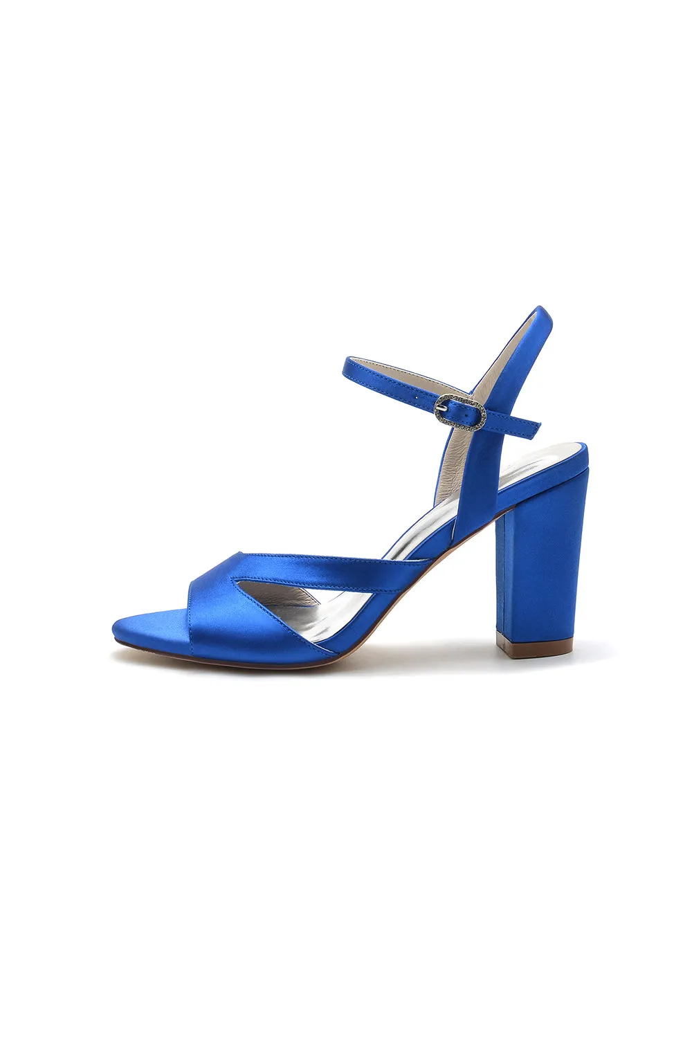 Simple Open Toe Block Heels with Ankle Strap sold by KissProm product image thumbnail 3