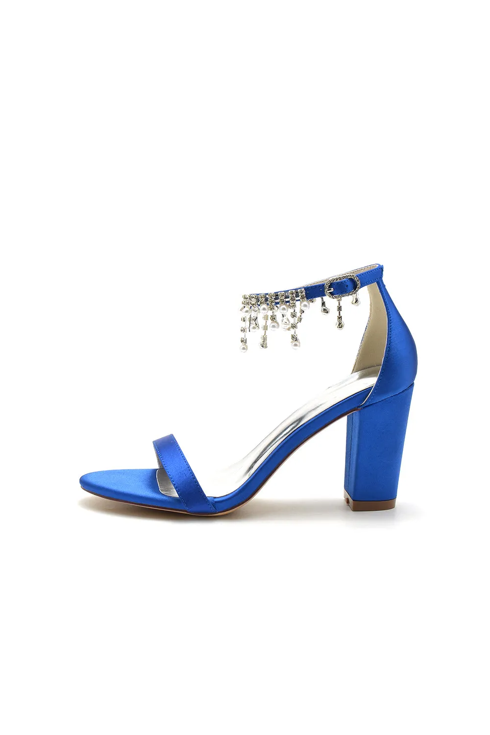 Open Toe Block Heels with Rhinestone Tassel sold by KissProm product image thumbnail 3