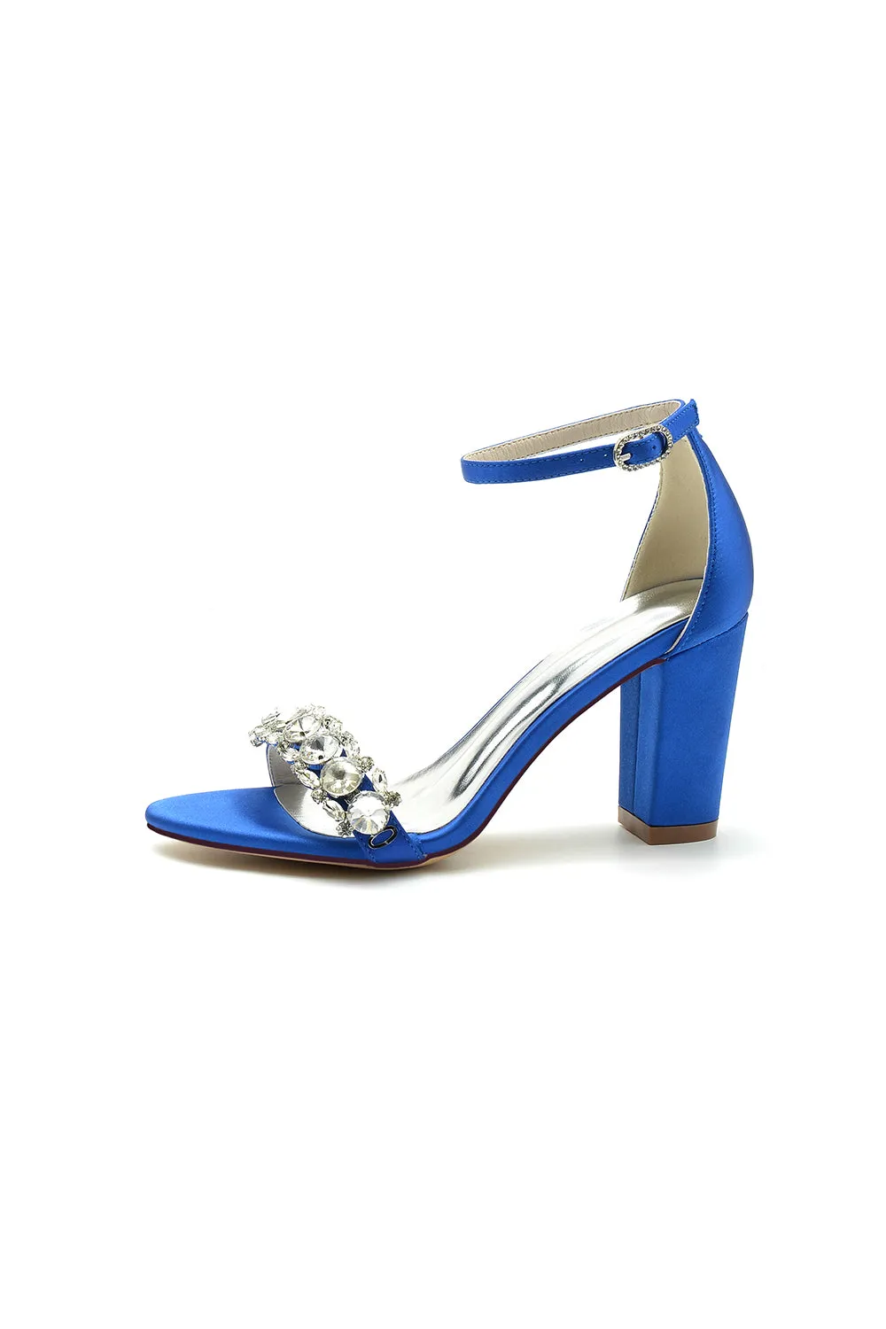 Open Toe Chunky Heels with Rhinestone sold by KissProm product image thumbnail 3