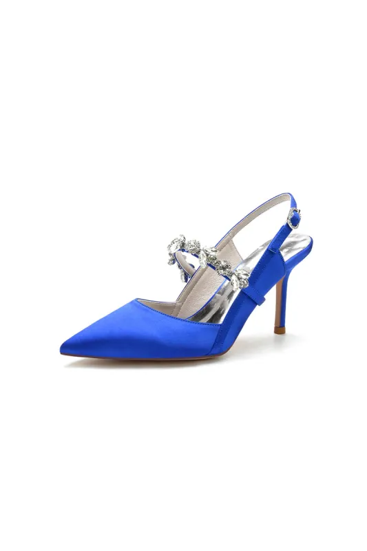 Pointed Toe Stiletto Heels with Rhinestone Strap sold by KissProm