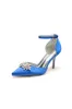 White Pointed Toe with Rhinestone Flower sold by KissProm