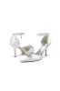 White Pointed Toe with Rhinestone Flower sold by KissProm