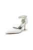 Pointed Toe Bridal Heels Pearl Strap sold by KissProm