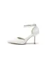 Pointed Toe Bridal Heels Pearl Strap sold by KissProm