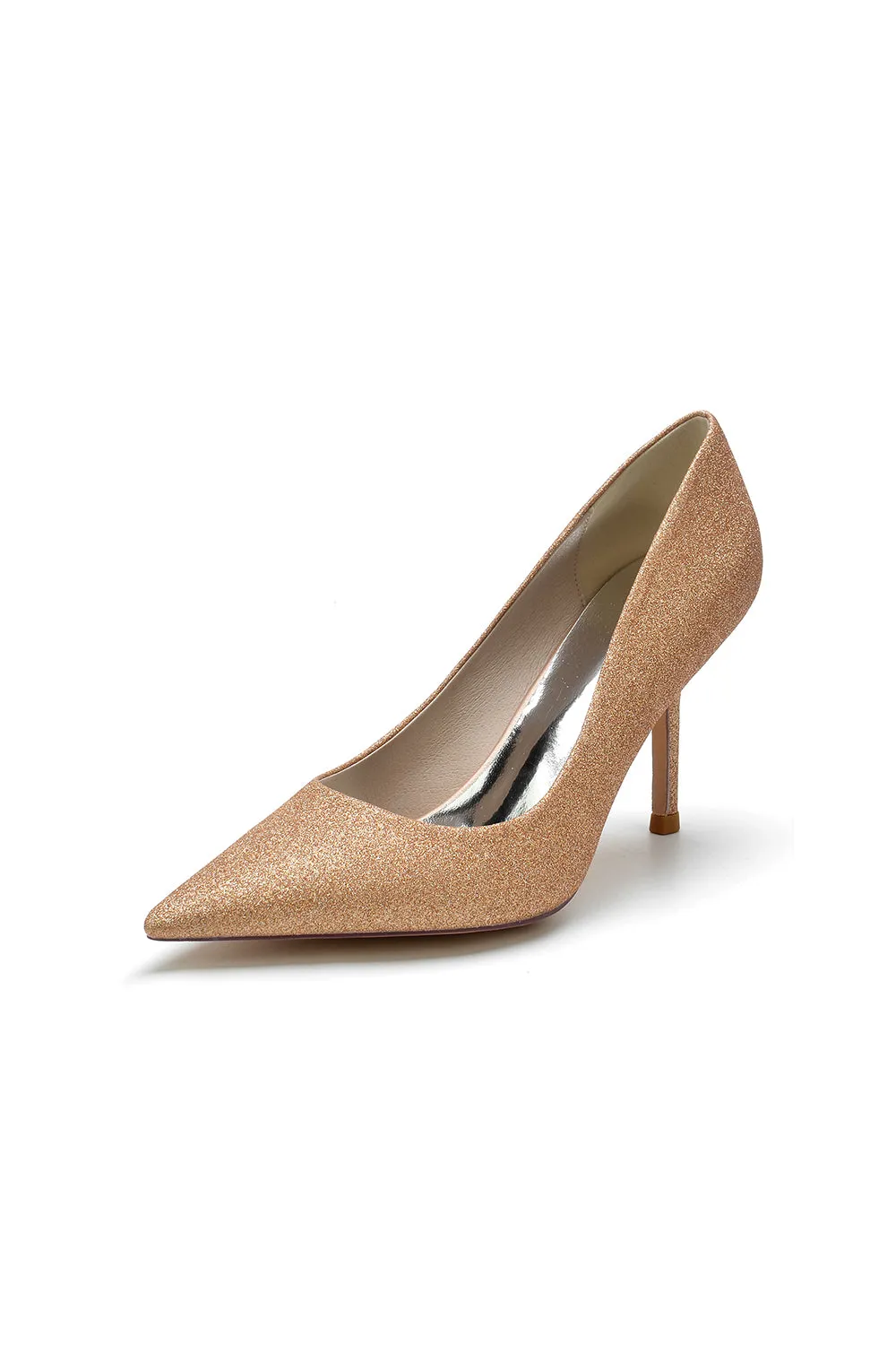 Simple Shallow Toe Sequined High Heels sold by KissProm