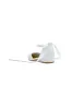 Pointed Toe Ankle Strap Pearl Beaded Ivory Ribbons Low Heels sold by KissProm
