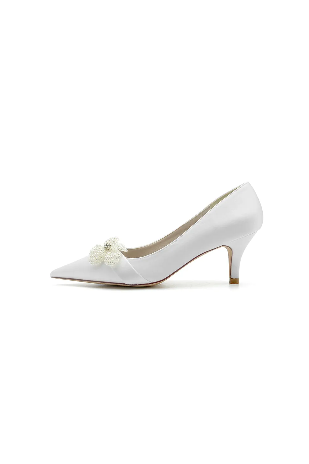 Simple Pointed Toe High Heels with Pearl Flower sold by KissProm product image thumbnail 4