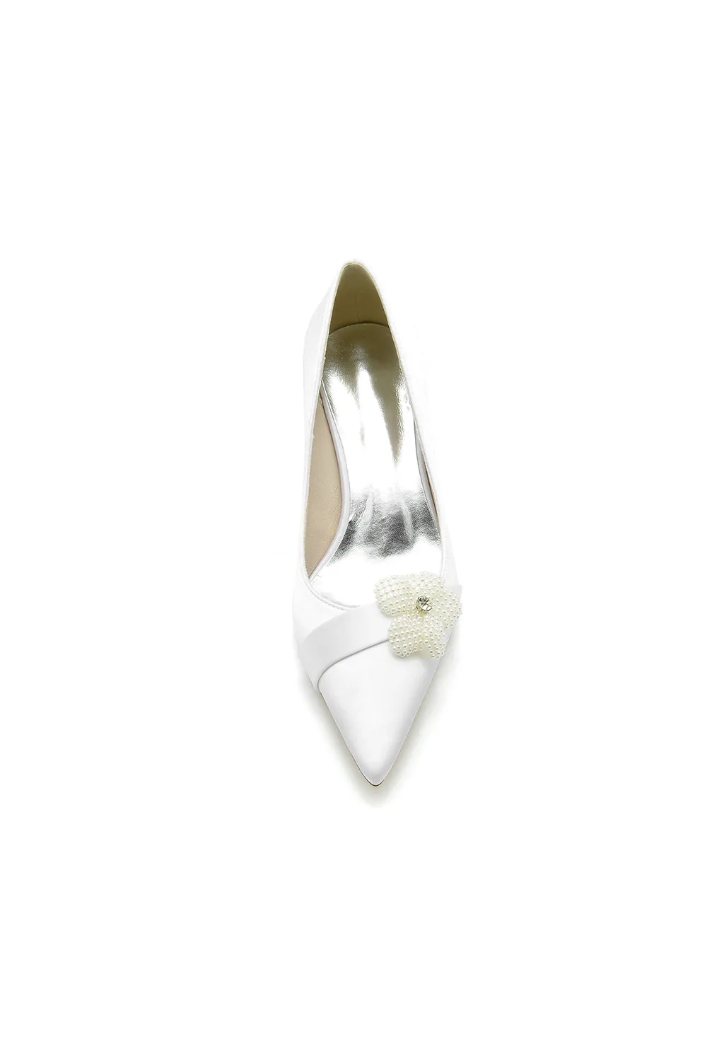 Simple Pointed Toe High Heels with Pearl Flower sold by KissProm product image thumbnail 3