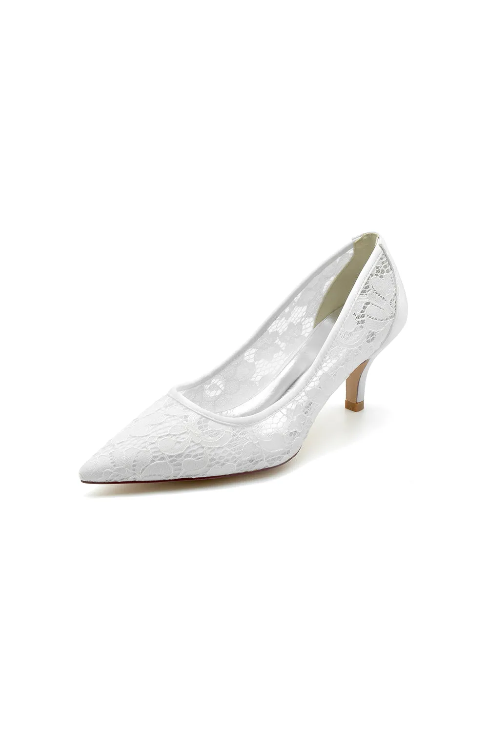 Sexy Pointed Toe High Heels with Lace Mesh Hollow Out sold by KissProm