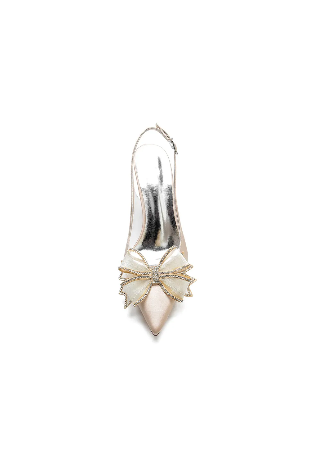 Peep Toe Slingback High Heels with Bow sold by KissProm product image thumbnail 5