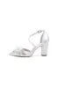 White Silk Pump with Handcrafted Flower and Crystal Embellishments sold by KissProm