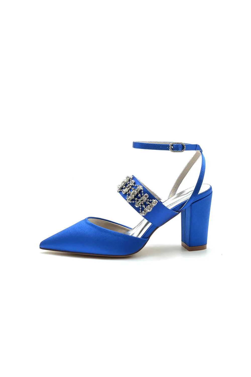 Black Satin Pump with Sparkling Silver Accent sold by KissProm product image thumbnail 5