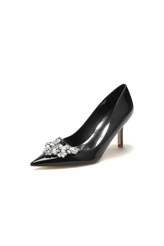 Shiny High Heels with Crystal Embellishments sold by KissProm