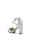 Champagne Satin Pump with Pearl and Metal Accents sold by KissProm
