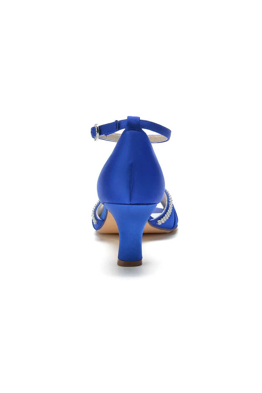 Elegant Rayel Blue Satin Pump with Rhinestone Accents sold by KissProm product image thumbnail 5