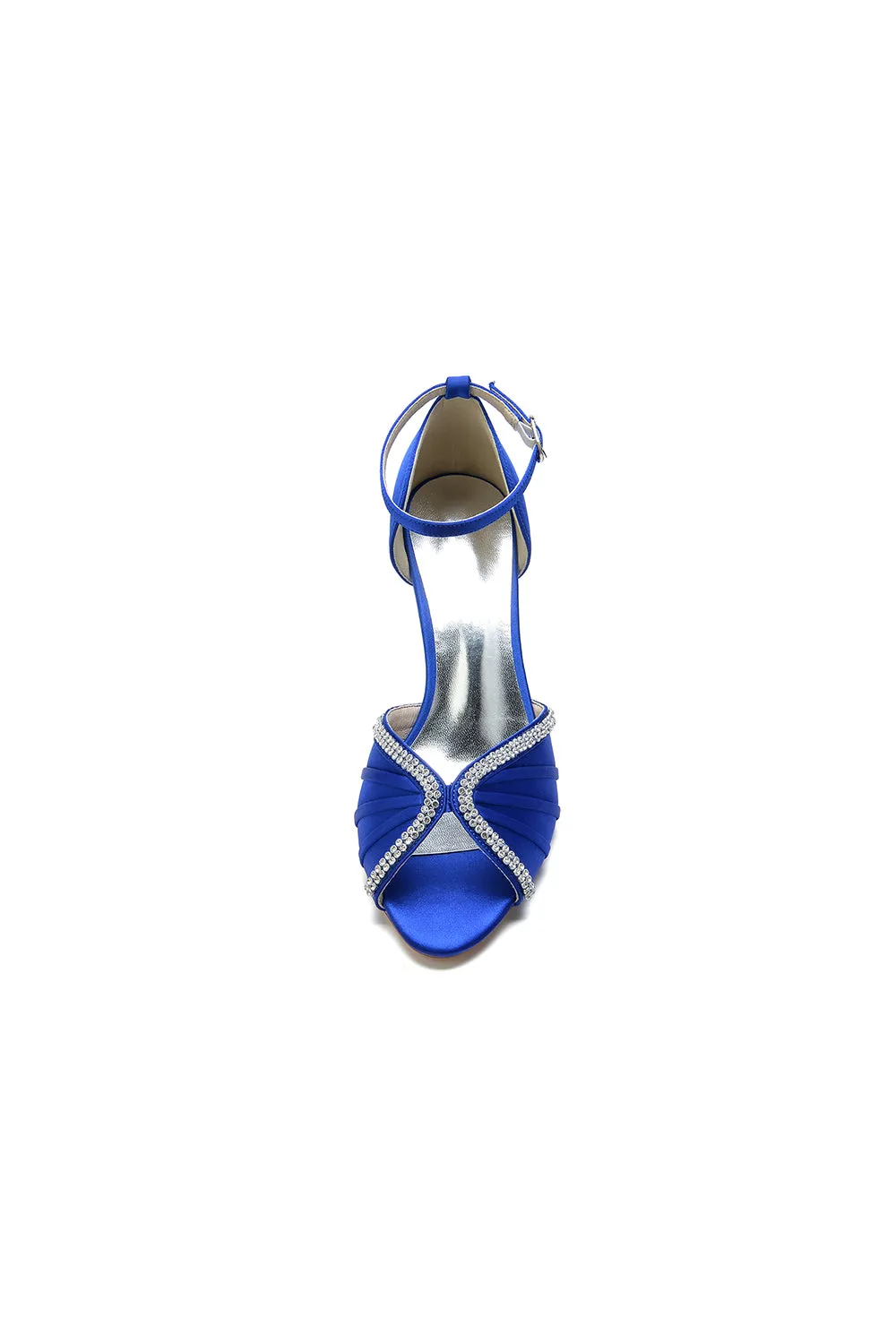Elegant Rayel Blue Satin Pump with Rhinestone Accents sold by KissProm product image thumbnail 4