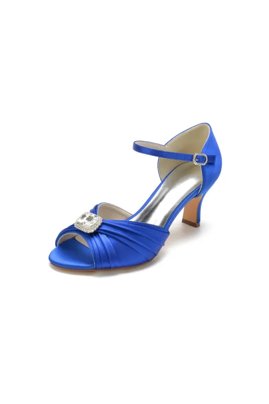 Elegant Blue Pump with Silver Buckle Accent sold by KissProm