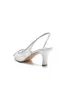 Elegant White Leather Sandals with Silver Chain Accent sold by KissProm