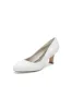 Elegant White Lace High Heels with Wooden Heel sold by KissProm