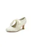 Ivory Lace High Heels Featuring a Classic Bow Design sold by KissProm