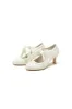 Ivory Lace High Heels Featuring a Classic Bow Design sold by KissProm