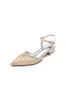 Satin Pointed Toe Beaded Buckle Kitten Heels sold by KissProm