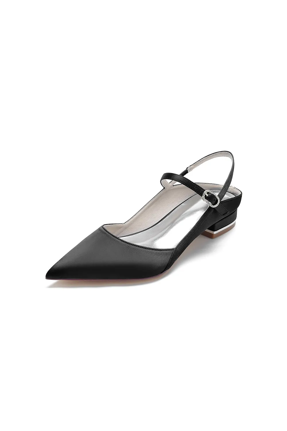 Satin Pointed Toe Buckle Kitten Heels sold by KissProm product image thumbnail 5