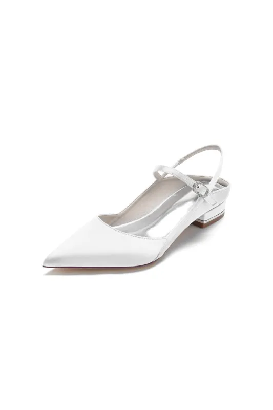 Satin Pointed Toe Buckle Kitten Heels sold by KissProm
