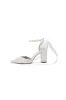 Pearl Ribbon Pointed Toe Ankle Strap Chunky Heel sold by KissProm