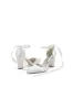 Pearl Ribbon Pointed Toe Ankle Strap Chunky Heel sold by KissProm
