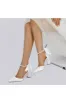 Pearl Ribbon Pointed Toe Ankle Strap Chunky Heel sold by KissProm