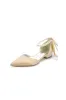 Pearl Ribbon Pointed Toe Ankle Strap Kitten Heels sold by KissProm