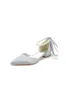 Pearl Ribbon Pointed Toe Ankle Strap Kitten Heels sold by KissProm