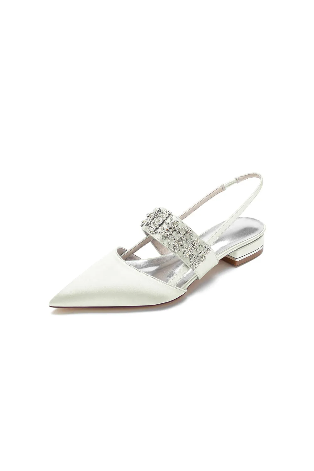 Pointed Toe Rhinestone Beaded Kitten Heels sold by KissProm product image thumbnail 3