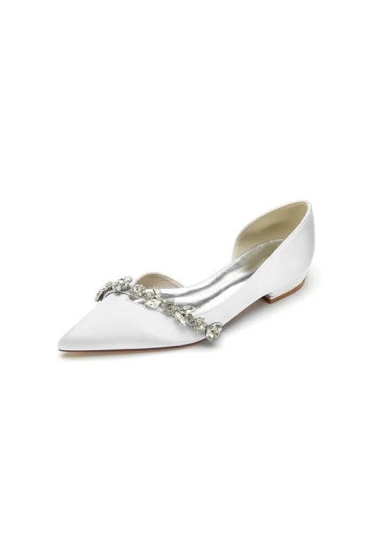 Chic Rhinestone Pointed Toe Kitten Heels sold by KissProm